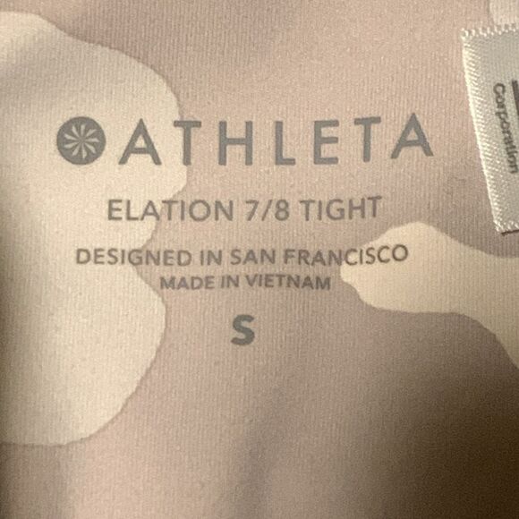 ATHLETA, elation7/8tights,. Small, camo,. Like new - Picture 3 of 10